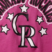 T-shirt à col en V avec étoiles jersey Colorado Rockies New Era pour fille