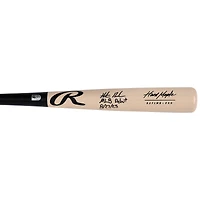 Hunter Goodman Colorado Rockies Autographed Black/Tan Rawlings Pro Bat with "MLB Debut 8/27/23" Inscription