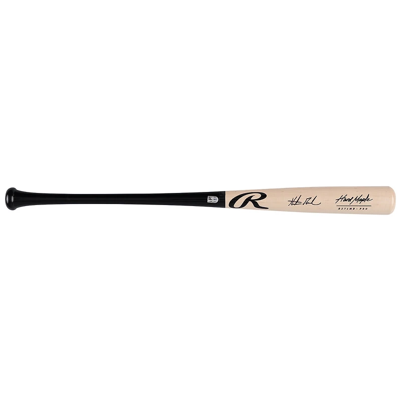 Hunter Goodman Colorado Rockies Autographed Black/Tan Rawlings Pro Bat