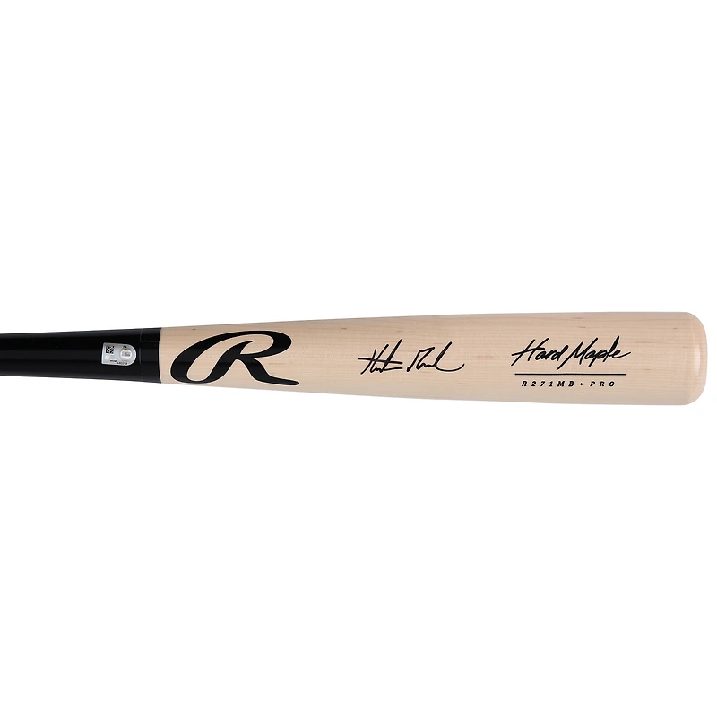 Hunter Goodman Colorado Rockies Autographed Black/Tan Rawlings Pro Bat