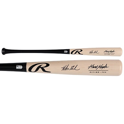 Batte Rawlings Pro noire et beige autographiée par Hunter Goodman des Colorado Rockies