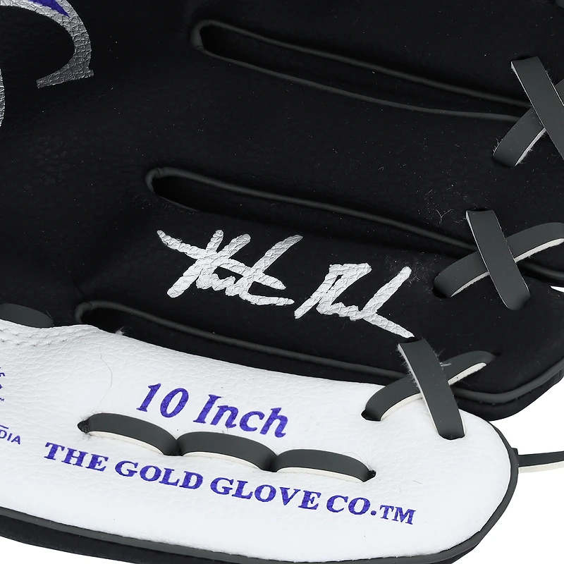 Gant de collection Rawlings 10" autographié par Hunter Goodman des Colorado Rockies, avec logo de l'équipe