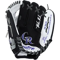 Gant de collection Rawlings 10" autographié par Hunter Goodman des Colorado Rockies, avec logo de l'équipe