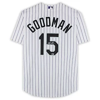 Hunter Goodman Colorado Rockies Autographed White Nike Replica Jersey