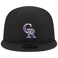 Casquette New Era Colorado Rockies My First 59FIFTY ajustée noire pour bébé