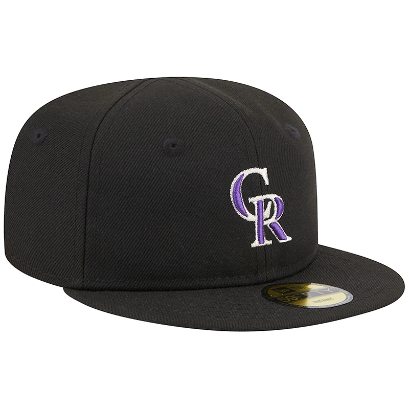Casquette New Era Colorado Rockies My First 59FIFTY ajustée noire pour bébé