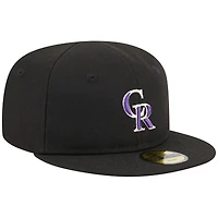 Casquette New Era Colorado Rockies My First 59FIFTY ajustée noire pour bébé
