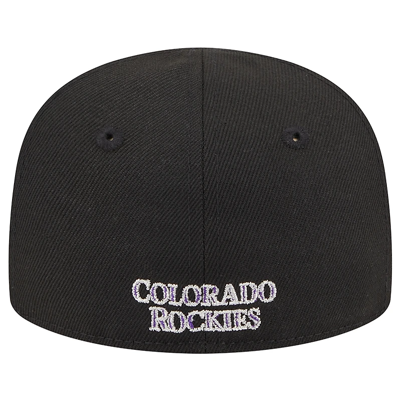 Casquette New Era Colorado Rockies My First 59FIFTY ajustée noire pour bébé