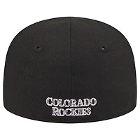 Casquette New Era Colorado Rockies My First 59FIFTY ajustée noire pour bébé