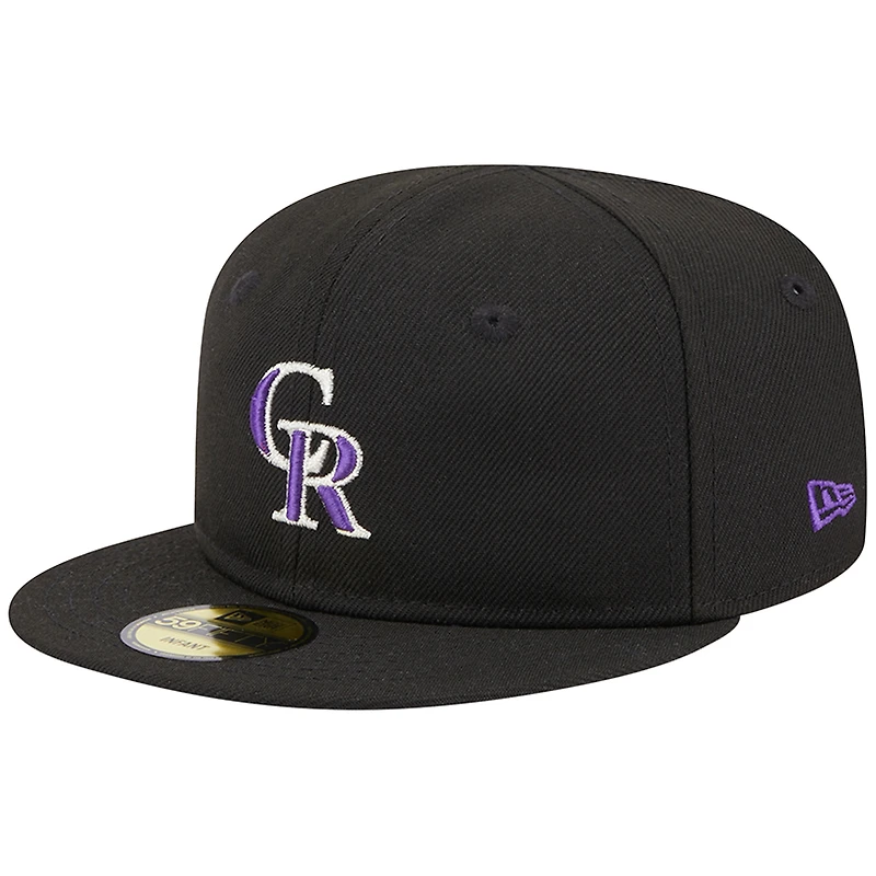 Casquette New Era Colorado Rockies My First 59FIFTY ajustée noire pour bébé