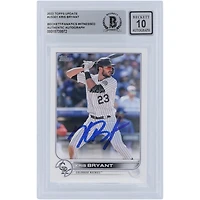 Kris Bryant Colorado Rockies Autographed 2022 Topps Update #US301 Beckett Fanatics Witnessed Authenticated 10 Card