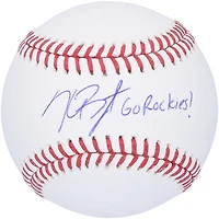 Kris Bryant Colorado Rockies Autographed Baseball with "Go Rockies!" Inscription
