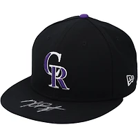 Casquette New Era noire dédicacée par Kris Bryant des Colorado Rockies