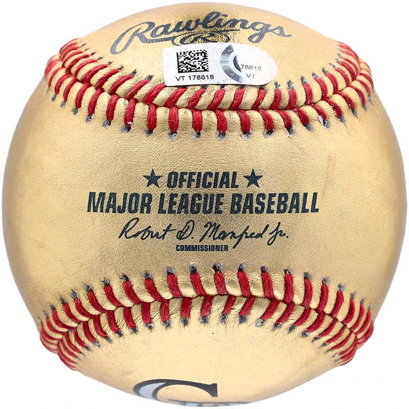 Kris Bryant Colorado Rockies Autographed Gold Leather Baseball