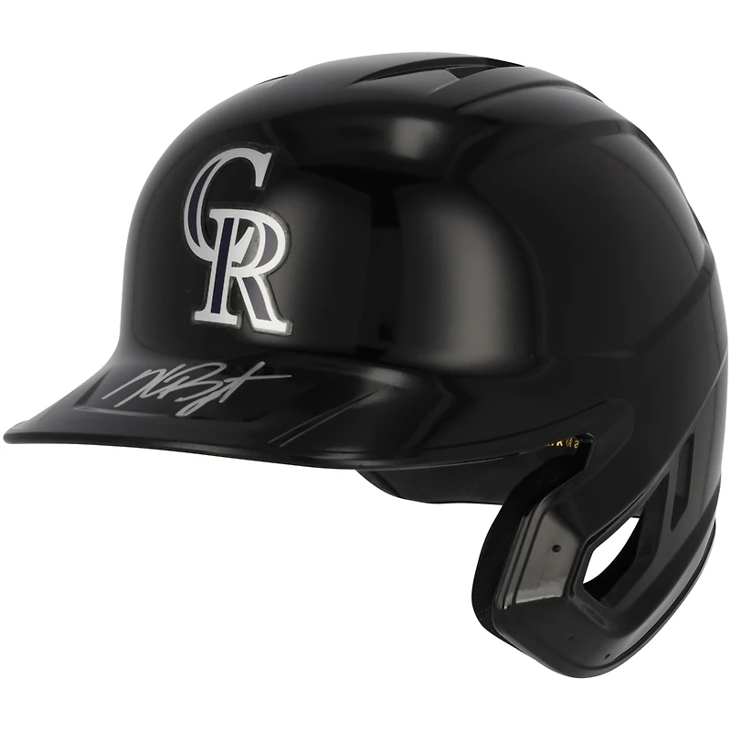 Casque de frappeur réplique Rawlings Mach Pro autographié par Kris Bryant des Colorado Rockies