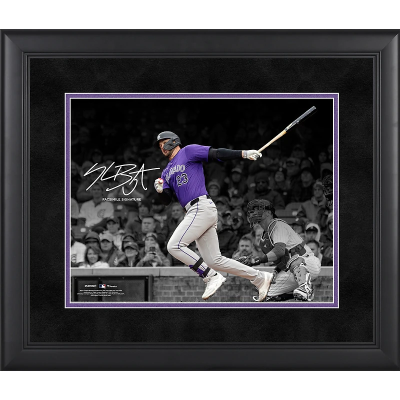Photographie encadrée de Kris Bryant, Colorado Rockies, 11" x 14"