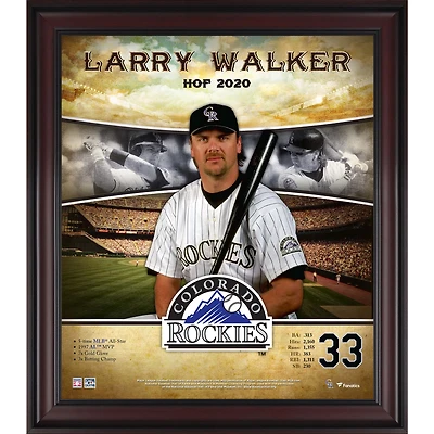 Larry Walker Colorado Rockies Framed 15" x 17" Hall of Fame Career Profile