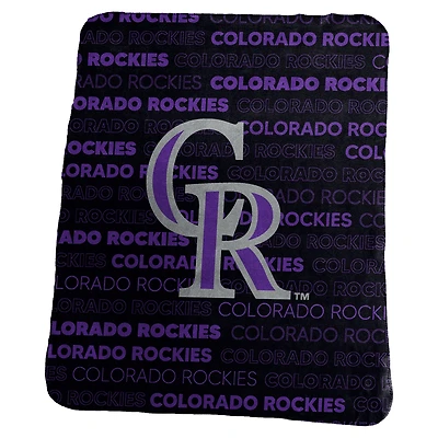 Couverture polaire classique Logo Brands Colorado Rockies 50" x 60"