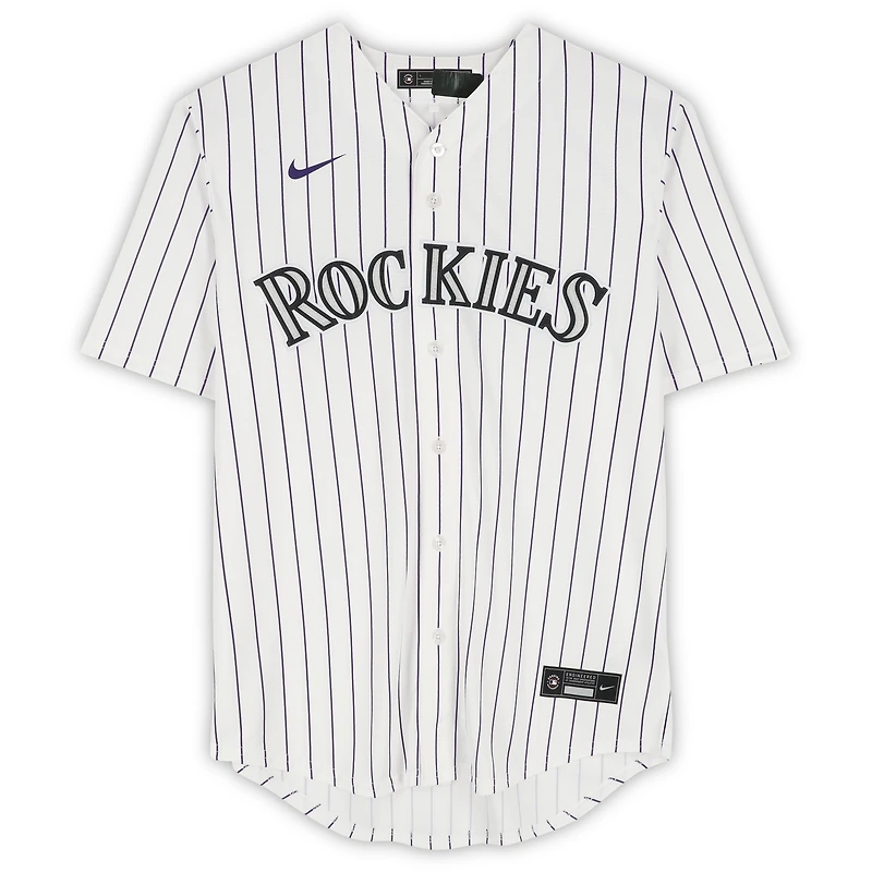 Maillot réplique blanc Nike autographié de Matt Holliday, Colorado Rockies