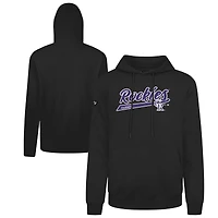 Men's Levelwear  Black Colorado Rockies Podium Fleece Pullover Hoodie