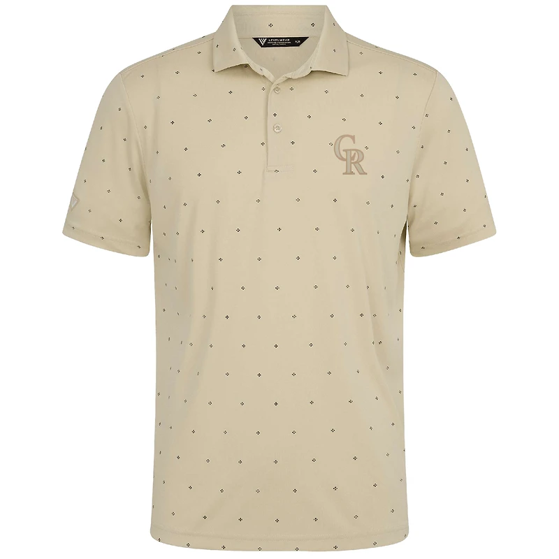 Men's Levelwear Cream Colorado Rockies Vision Polo