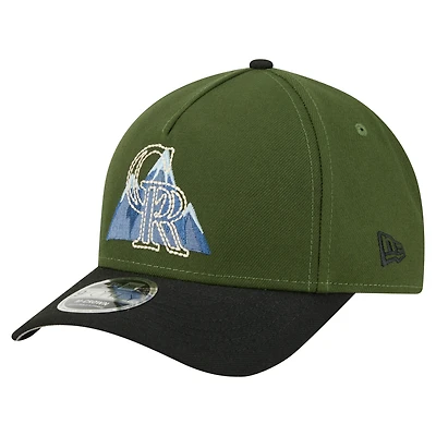 Men's New Era Dark Green Colorado Rockies City Feature 9FORTY A-Frame Adjustable Hat