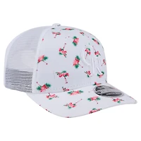 Casquette extensible à bouton-pression 9SEVENTY Flamingo des Colorado Rockies de New Era pour homme, blanche