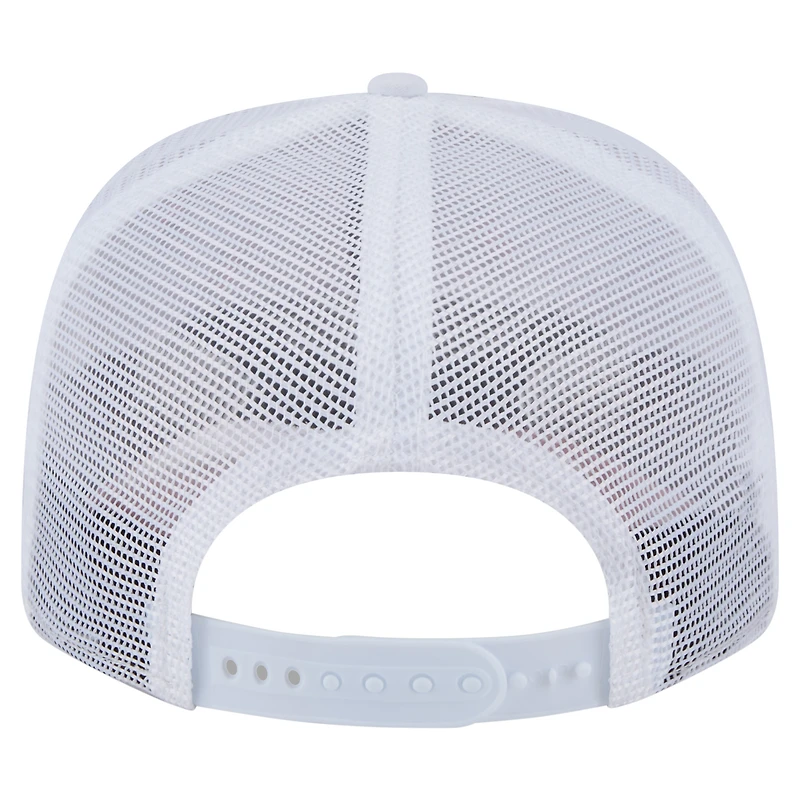 Casquette extensible à bouton-pression 9SEVENTY Flamingo des Colorado Rockies de New Era pour homme, blanche