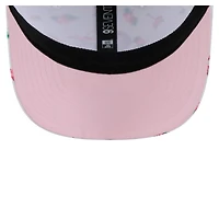 Casquette extensible à bouton-pression 9SEVENTY Flamingo des Colorado Rockies de New Era pour homme, blanche