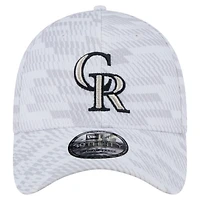 Casquette New Era blanche Colorado Rockies Graded 39THIRTY Flex pour homme