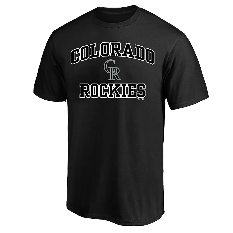 Men's Profile  Black Colorado Rockies Big & Tall Heart Soul T-Shirt