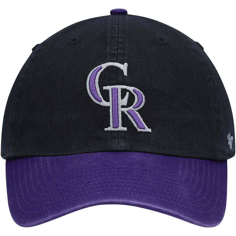 Men's '47 Black Colorado Rockies Clean Up Adjustable Hat