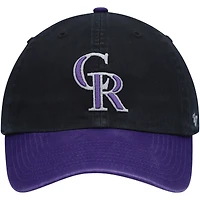 Men's '47 Black Colorado Rockies Clean Up Adjustable Hat