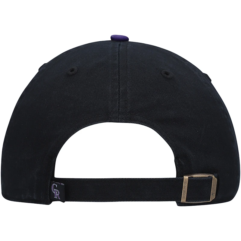 Men's '47 Black Colorado Rockies Clean Up Adjustable Hat