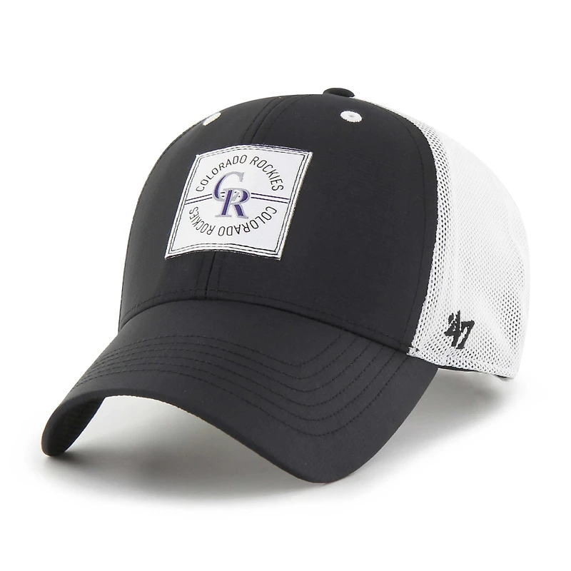 Men's '47 Black Colorado Rockies Disburse MVP Trucker Adjustable Hat