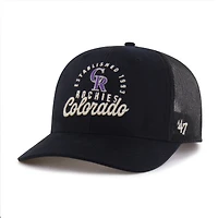 Casquette trucker ajustable Colorado Rockies Pitstop noire pour homme, modèle 47