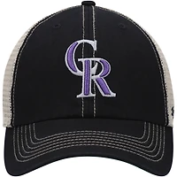 Men's '47 Black Colorado Rockies Trawler Clean Up Trucker Snapback Hat