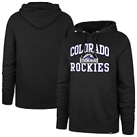 Men's '47  Black Colorado Rockies Velocity Headline Pullover Hoodie