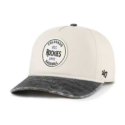 Men's '47 Cream/Black Colorado Rockies Fiji Rope Hitch Adjustable Hat