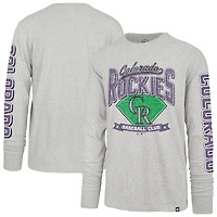 T-shirt à manches longues Fair Ball Franklin '47 gris Colorado Rockies pour homme