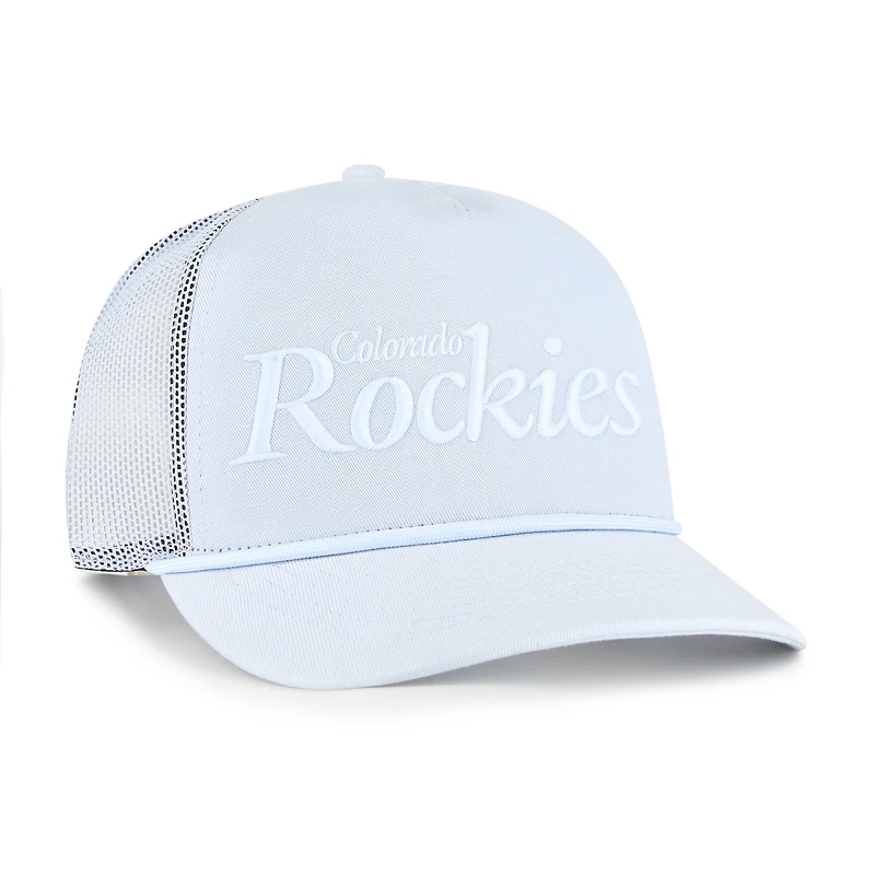 Casquette de camionneur ajustable bleu clair « 47 » pour homme, motif Fondation Rockies du Colorado