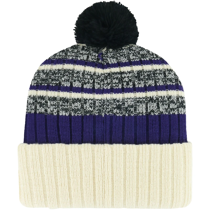 Bonnet en tricot à revers Tavern '47 Natural Colorado Rockies pour hommes avec pompon