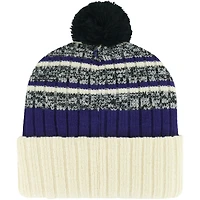 Bonnet en tricot à revers Tavern '47 Natural Colorado Rockies pour hommes avec pompon