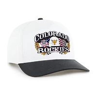 Men's '47 White/Black Colorado Rockies Americana Eagle Hitch Adjustable Hat