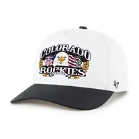 Casquette ajustable pour homme '47 Colorado Rockies Americana Eagle Hitch blanche et noire