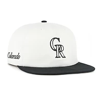 Casquette snapback blanche/noire pour homme Colorado Rockies Foundation Captain '47