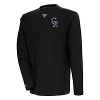 Sweat-shirt à enfiler Flier Bunker Colorado Rockies noir Antigua pour homme