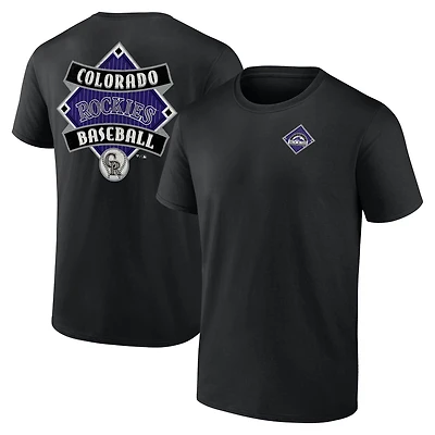 Men's  Black Colorado Rockies Cooperstown Collection Field Play T-Shirt
