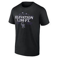 Men's  Black Colorado Rockies Elevation T-Shirt