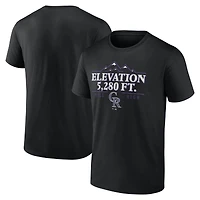 T-shirt noir pour homme Colorado Rockies Elevation
